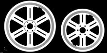 Load image into Gallery viewer, 6 Spoke Billet Wheel Set 12&quot; Front 10” Rear for Disc Brakes
